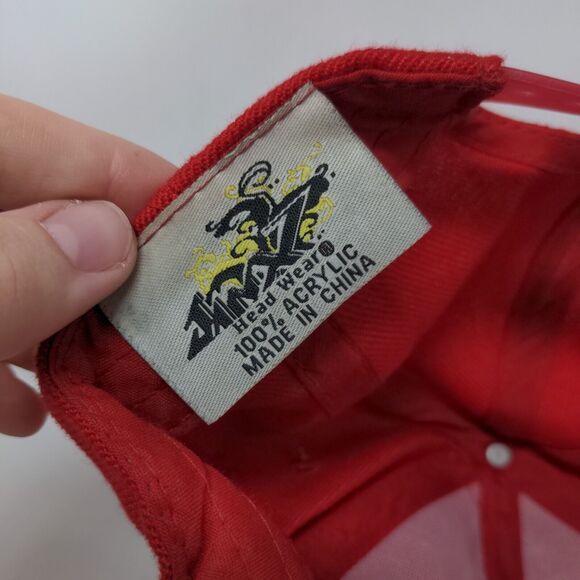International Masons Snapback Hat Red One Size Embroidered W/Tags Jinx - Picture 8 of 9